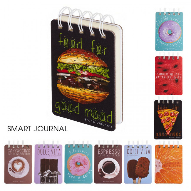 Блокнот А7 108л "Smart Journal", 10 видов ассорти, BV/3-559/03 (40)