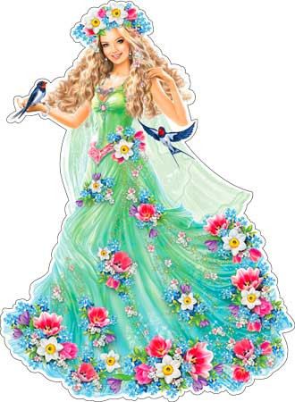 Плакат "Девушка-весна" а2-05-а