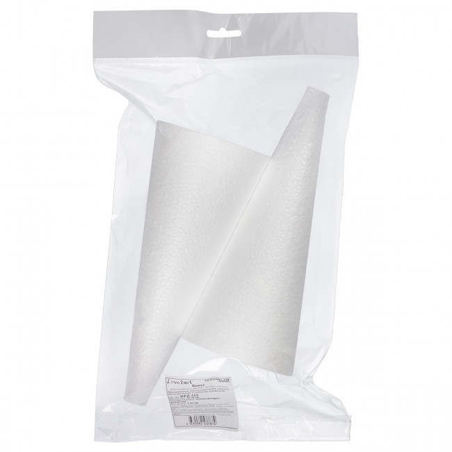 Заготовка d 240мм для декорирования "Конус" пенопласт, 2шт, Love2art/DPZ-112