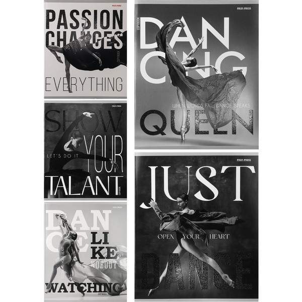 Тетрадь 48 клетка "Балет на обложке", скрепка, Prof-Press/48-5131 (5)