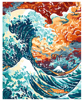 Картина по номерам "Красочная волна" 40*50, GLA109, мягкая упаковка