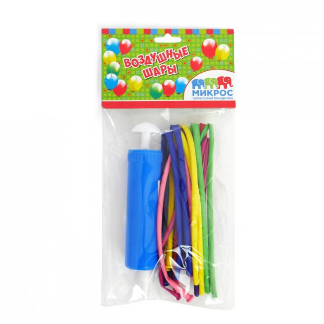 Набор шариков для моделирования с насосом, 10 шт, БК Микрос