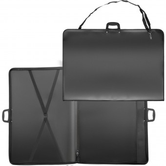 Папка A1 для чертежей и рисунков пластиковая, на молнии с трех сторон, с внутренним карманом, с внутренними удерживающими резинками, deVENTE