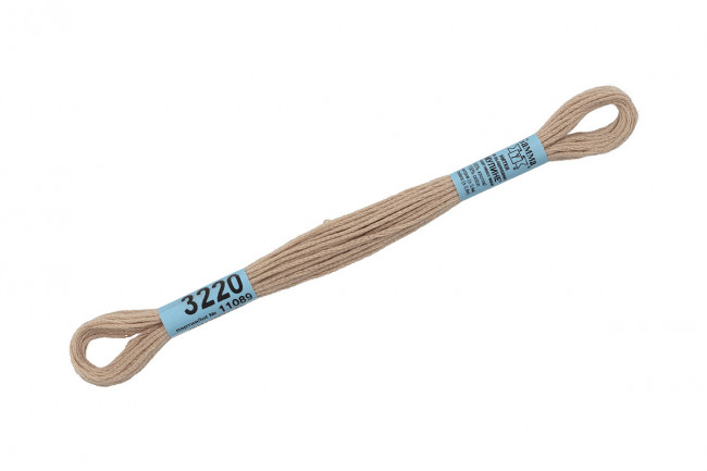 Нитки для вышивания "Gamma" мулине ( 3173-6115 ) 100% хлопок 8 м №3220 бежевый Нитки для вышивания "Gamma" мулине ( 3173-6115 ) 100% хлопок 8 м №3220 бежевый