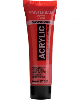 Краска акриловая Amsterdam туба 20мл №315 Красный пиррол