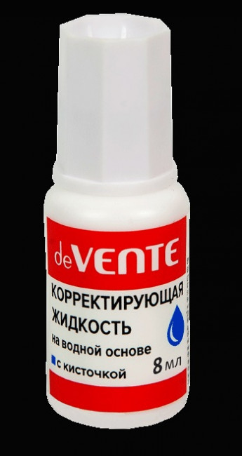 Корректирующая жидкость 8 мл, на водной основе, морозоустойчивая, с кисточкой, deVENTE (18) Корректирующая жидкость 8 мл, на водной основе, морозоустойчивая, с кисточкой, deVENTE (18)