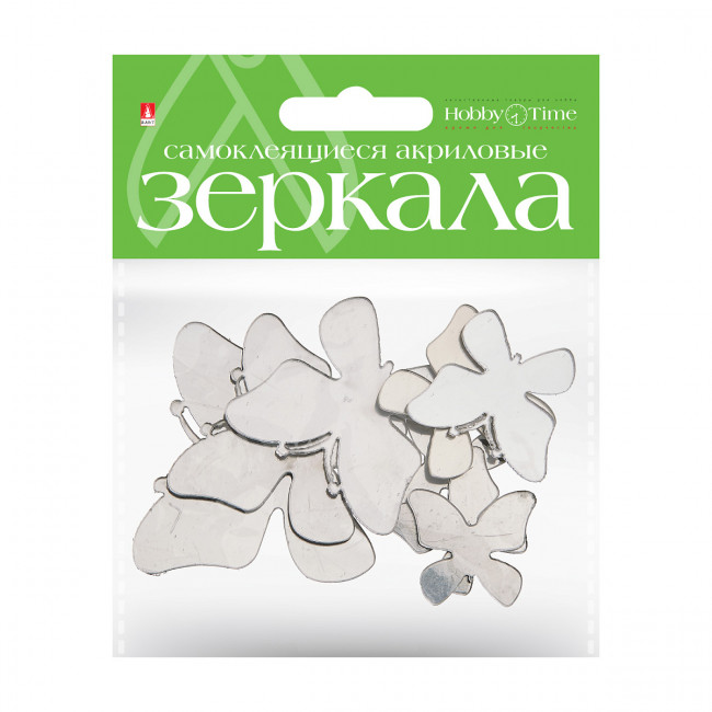 Зеркала "Бабочки" акриловые для декорирования, самоклеящиеся, 8шт, №6, BV/2-472/06