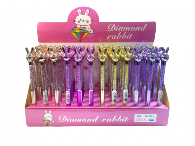 Ручка шариковая 0,7мм синяя Магистр "Ушастик", прозрачный пластиковый корпус (48)