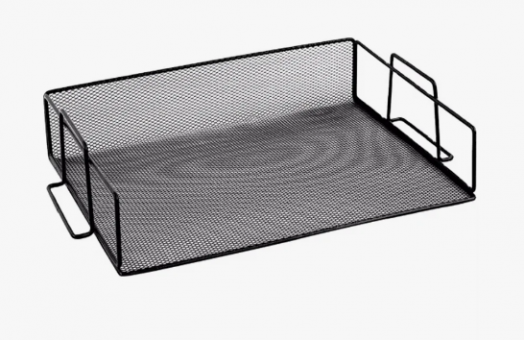 Лоток горизонтальный, штабелируемый, металлический на 1 отделение, черный, WENZER OFFiCE 2001-2