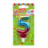 Свеча "Цифра 5. Радужная", 7см, Микрос/Ч04015 (24)