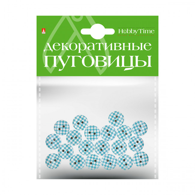Декоративные пуговицы d 15мм "Шашечки", BV/2-179/06 Декоративные пуговицы d 15мм "Шашечки", BV/2-179/06