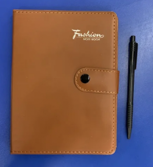 Записная книжка 18*10,5 80л, на кнопке, с ручкой, чёрная, Asmar