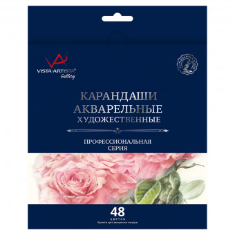 Набор карандашей цветных 48шт акварельных, заточенных, VISTA-ARTISTA/VGWP-48