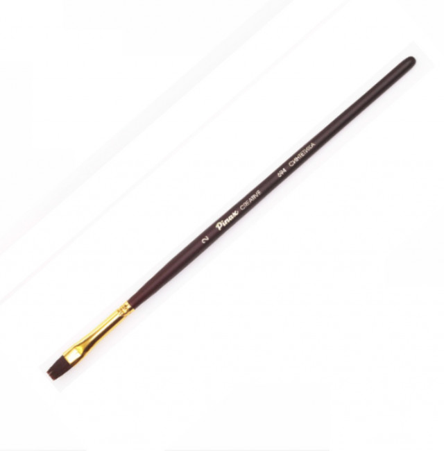 Кисть CREATIVE Синтетика жесткая ПЛОСКАЯ N2, Pinax/694002