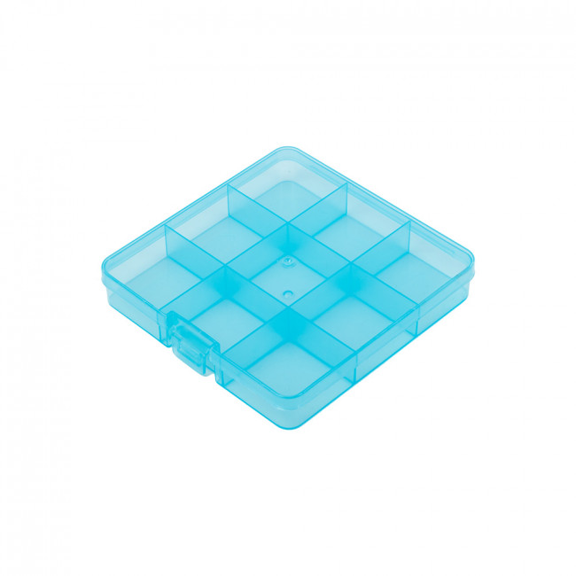 Коробка для швейных принадлежностей 13.5 x 13.7 x 2.3см пластик, голубой-прозрачный, Gamma/OM-086 Коробка для швейных принадлежностей 13.5 x 13.7 x 2.3см пластик, голубой-прозрачный, Gamma/OM-086
