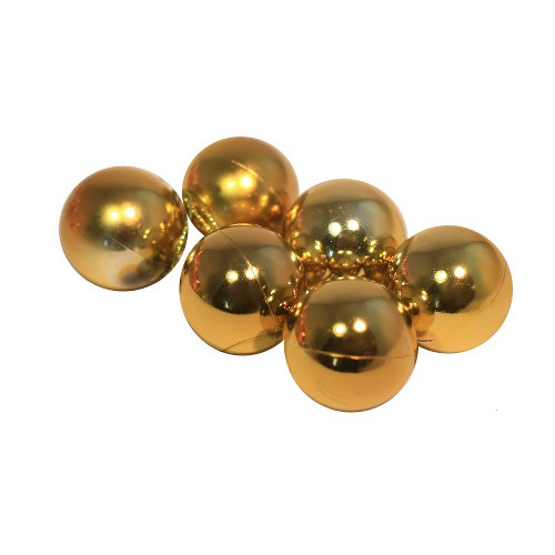 Елочное украшение шар золотой 4см, глянец, 6 шт, Микрос/ч10413