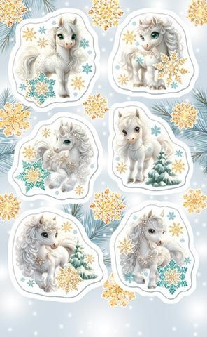 Наклейка 153х92мм "Новогодние. Год Лошади" 0-11-5234