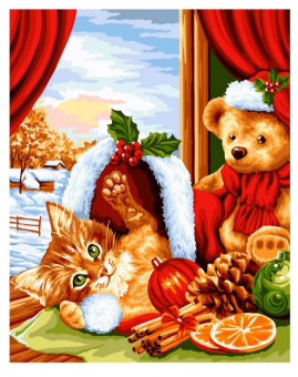 Картина по номерам "Радостный котенок" 40*50см, GLA71, мягкая упаковка