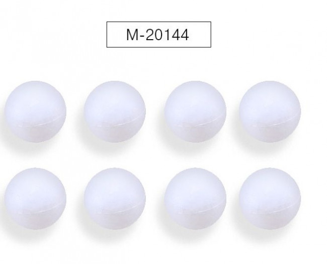 Заготовки для декорирования - сфера, полистирол, диаметр 3 см, 8 шт. M-20144 (12)