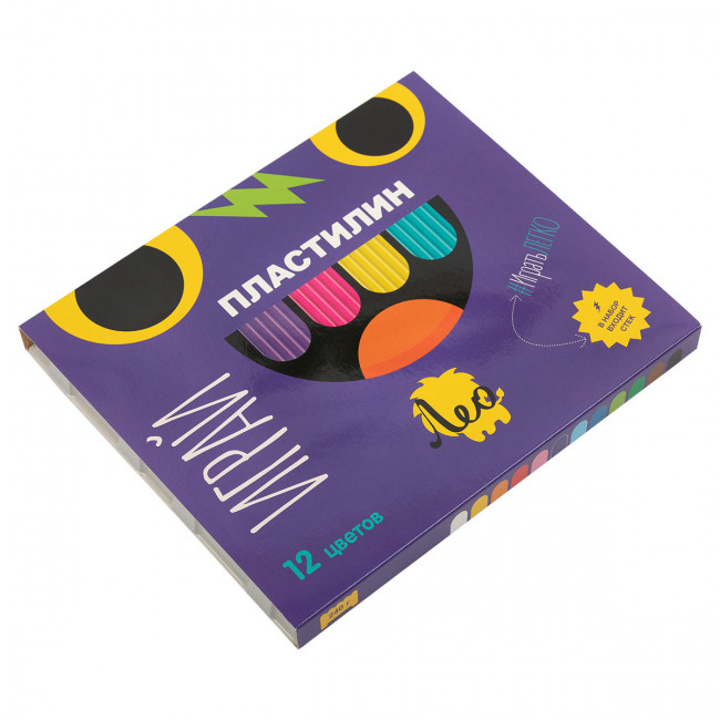 Пластилин классический 12цв. 240г "Играй" Лео/LPMC-0112 Пластилин классический 12цв. 240г "Играй" Лео/LPMC-0112