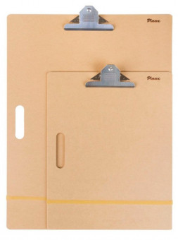 Клипборд А2, с удерживающей резинкой и клипсой