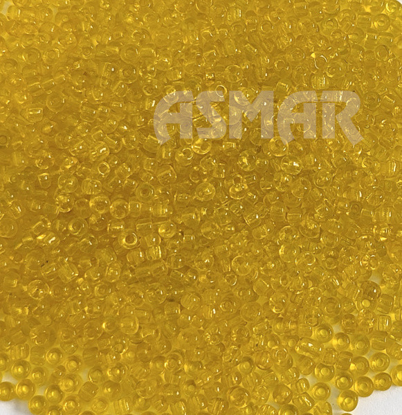 Бисер "ASMAR" размер №8, вес: 450 г, цвет - жёлтый прозрачный