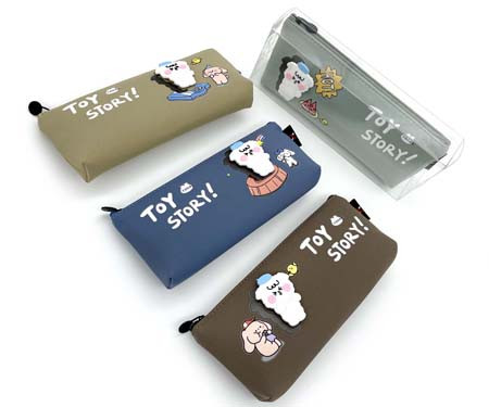 Пенал   CM-604 "Toy story" косметичка, текстиль, с фигуркой, на молнии, цвета ассорти, в упаковке ПВХ (1/12/288)