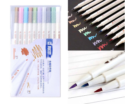 Скетч-маркеры Металлик 10 цв. BRUSH STA6551BR-10 тонкие 1-2 мм, шестигранные (1/1/180) Скетч-маркеры Металлик 10 цв. BRUSH STA6551BR-10 тонкие 1-2 мм, шестигранные (1/1/180)