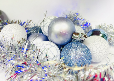 Набор Ёлочных шаров, голубой, 40шт, Jevelry/SV-412