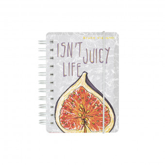 Блокнот А7 80л клетка "Cute Journal Mini. Juicy Life. Инжир", на гребне, BV/3-573/07 (32)