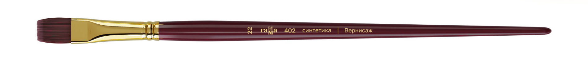 Кисть художественная Вернисаж, синтетика бордовая, плоская, длинная ручка №22 (12) Кисть художественная Вернисаж, синтетика бордовая, плоская, длинная ручка №22 (12)