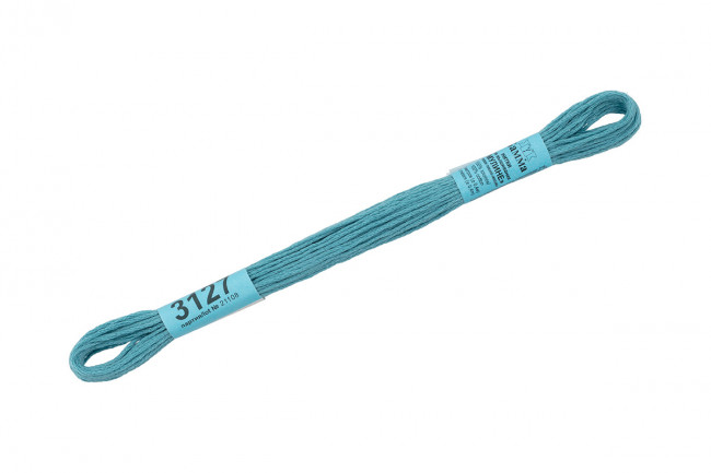 Нитки для вышивания "Gamma"    мулине  ( 3071-3172 )  100% хлопок     8 м №3127 бл.мор.волна