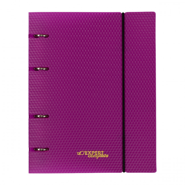 "Expert Complete" PRISMA NEON Папка-обложка для сменного тетрадного блока на 4 кольцах A5+ 700 мкм 20 мм эффект 3D 1 шт. d - 20 мм пурпурный EC21140022