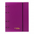 "Expert Complete" PRISMA NEON Папка-обложка для сменного тетрадного блока на 4 кольцах A5+ 700 мкм 20 мм эффект 3D 1 шт. d - 20 мм пурпурный EC21140022