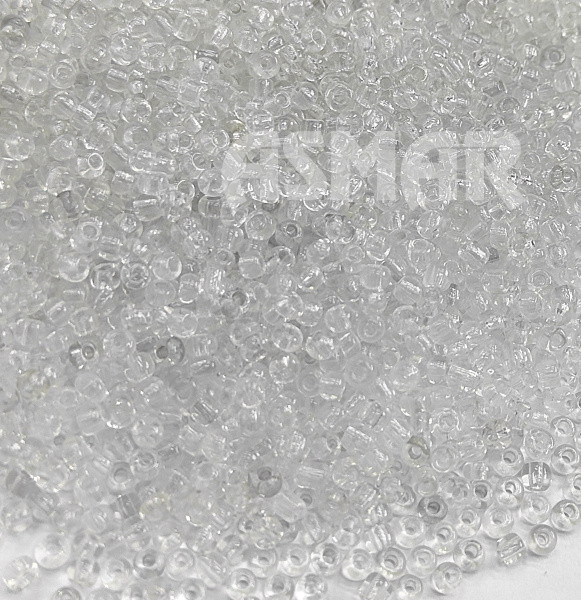 Бисер "ASMAR" размер №8, вес: 450 г, цвет - кристалл прозрачный