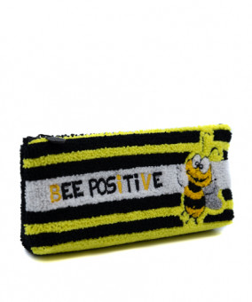 Пенал "Позитивная пчела" косметичка, текстиль букле, черно-желтый, CI-309-2 (2/4/288) Пенал "Позитивная пчела" косметичка, текстиль букле, черно-желтый, CI-309-2 (2/4/288)