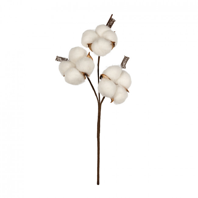 Веточка 33см "Хлопок" декоративная, 1 шт, №01, Blumentag/CTW-05 (5)
