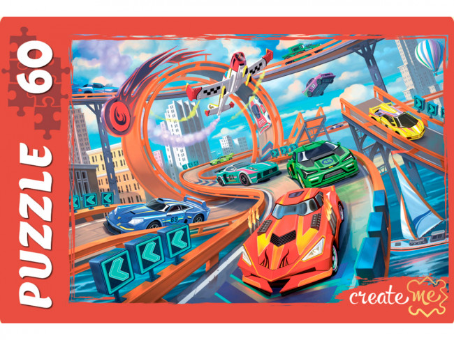 Пазлы 60 элемента "Крутой вираж. №18", Рыжий Кот/П60-0433