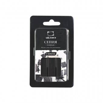 Сепия темная Малевичъ, набор квадратных мелков, 3 шт 810008