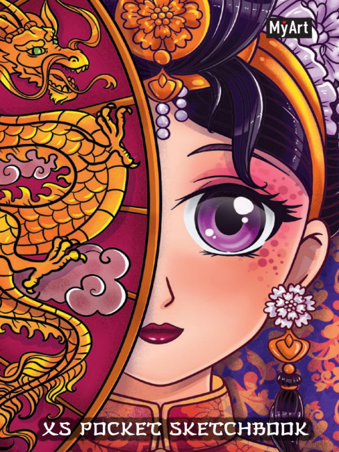 Скетчбук XS Pocket "Взгляд дракона. Аниме" MyArt. Формат: 95х138х11 96стр, Проф-Пресс