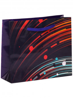 Пакет подарочный с глянц. лам. (горизонтальный)  61х46х20 см  (XXXL) Яркие лучи, 157 г ППК-7571
