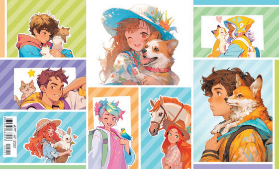 Наклейки (21 глиттер) НГ-2031 (20)