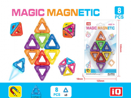 Магнитный конструктор "Магический магнит" (19,5х12,5х1 см)(8 деталей, в блистере) ( Арт. 2001546)