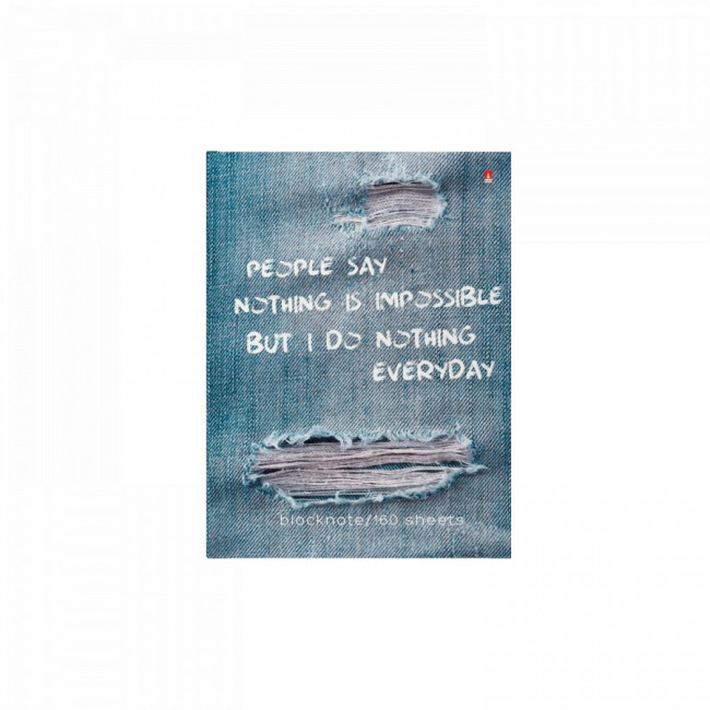 Блокнот А6 160л клетка "Джинса new", твёрдая обложка, BV/3-160-002/32 (16)