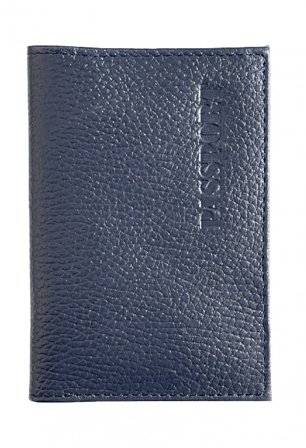 Обложка на паспорт WENZER OFFiCE, Passport из натур.кожи ср гл с карманом, "флоттер", синий