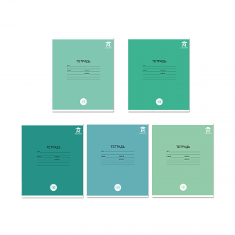 Тетрадь 18 клетка Магистр "Отличная зелёная", белизна 100% (5 дизайнов ассорти) (25/150)