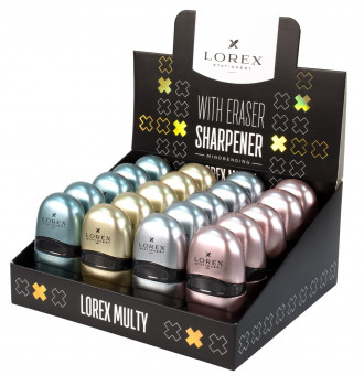 Точилка MULTI MINDBENDING с ластиком, LOREX/LXSRMU-MB (20)