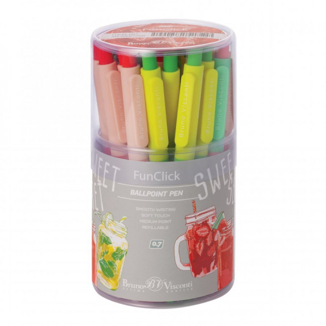 Ручка автоматическая 0,7мм синяя "FunClick. My refresht", BV/20-0297/09 (24) Ручка автоматическая 0,7мм синяя "FunClick. My refresht", BV/20-0297/09 (24)