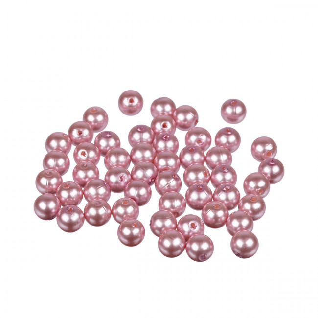 Бусина d 10мм пластик, №07, гр.розовый, 50шт, Zlatka/PB-3 №07