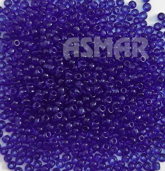 Бисер "ASMAR" размер №8, вес: 450 г, цвет - ультрамариновый прозрачный